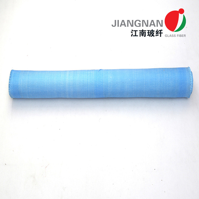 ब्लू एक्रिलिक लेपित 2 पक्ष शीसे रेशा कपड़ा उच्च तापमान कपड़ा कपड़ा